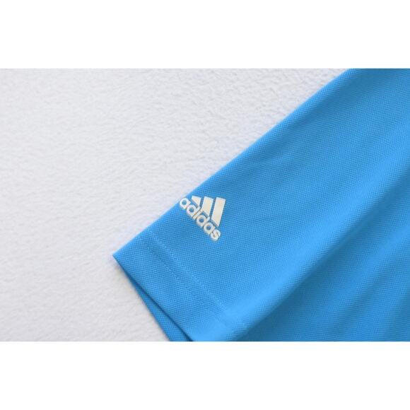 Adidas Golf Polo ClimaLite Blue Short Sleeve Athletic Golf Shirt Mens Sz 2XL XXL - Picture 7 of 8